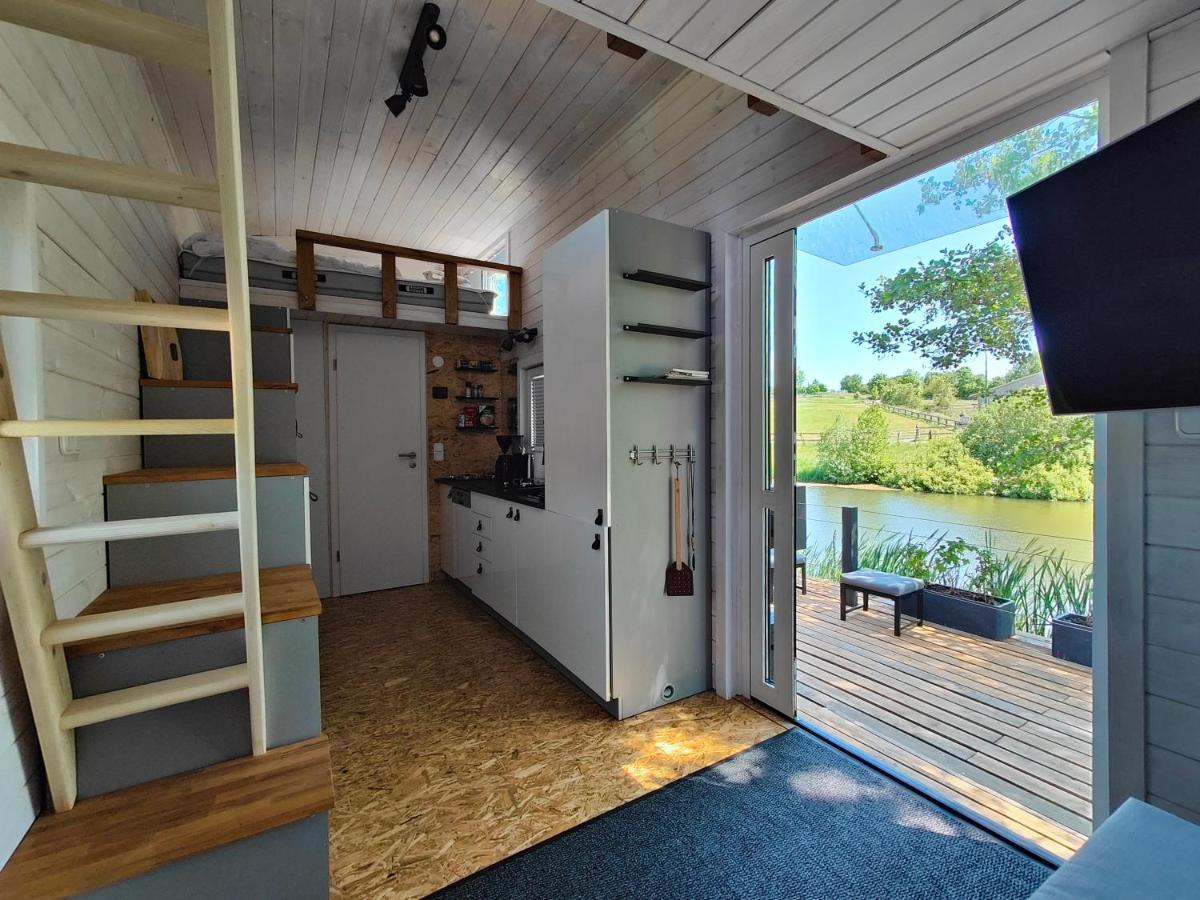 Tinyhousebeidresden 1 - Direkt Am Naturteich - Naehe Saechsische Schweiz, Dresden Grossharthau Экстерьер фото